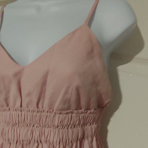 Her Entire Name is Grace Dusty Pink Smocked Y2kHigh Waist baby Doll Top S - Picture 4 of 7